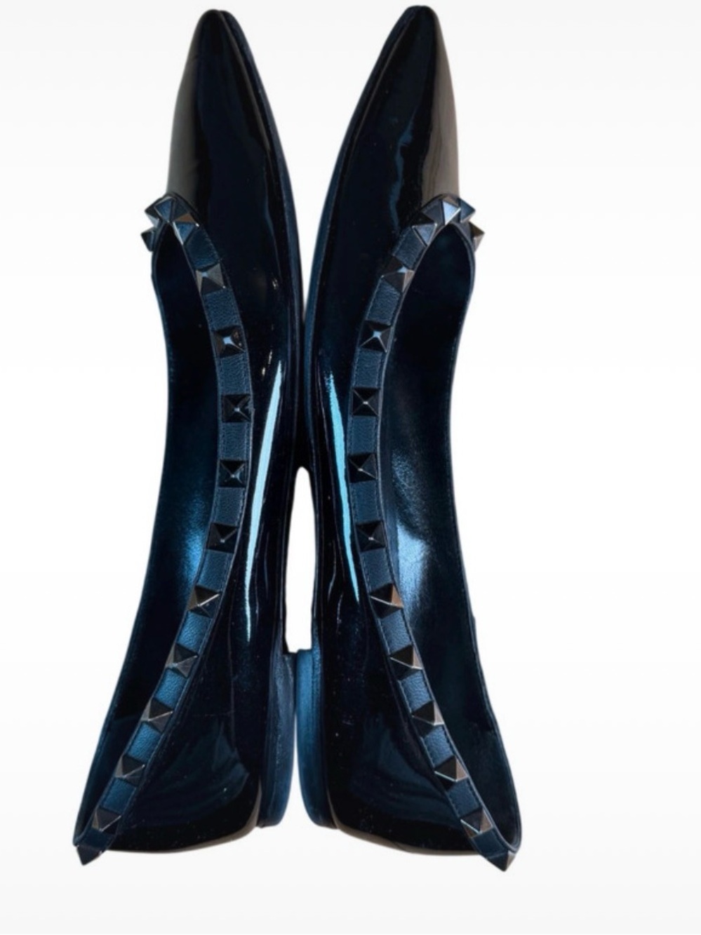 Valentino Garavani Black Patent Noir Rockstud Flats 8.5 - Picture 8 of 11